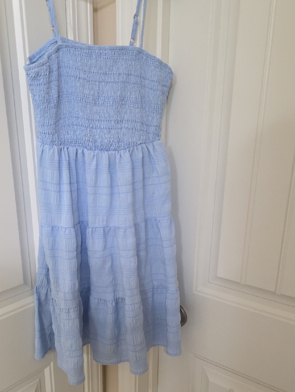 Light Blue Smocked Sundress